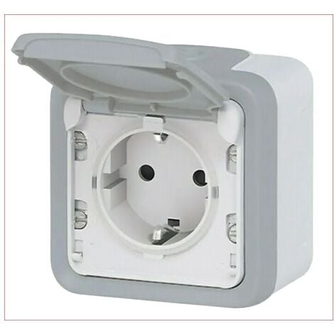Enchufe exter. 8,4x6,2x8cm plexo 55 sup. ip 55 - ik07 monobl