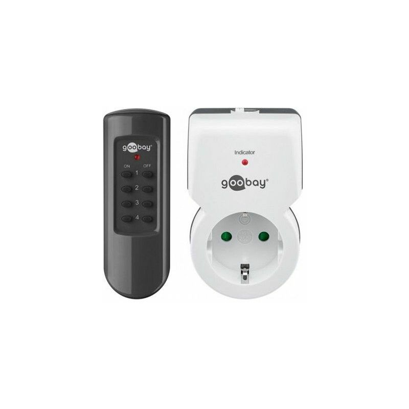 

Enchufe inalambrico con control remoto Blanco