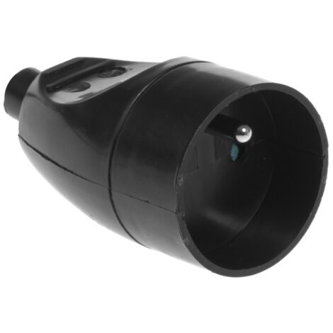 ENCHUFE INDIVIDUAL 16A 250V DESMONTABLE CON/CON NEGRO - VT-302-0111