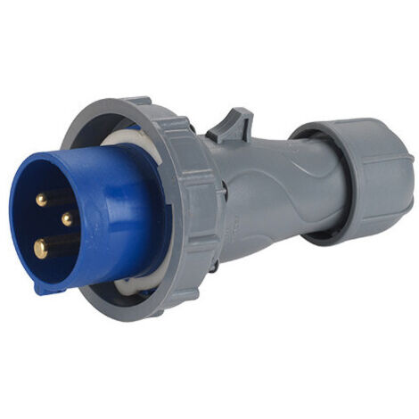 Enchufe industrial 2P+T 16 A 220 V IP44 resistente – modelo 8213