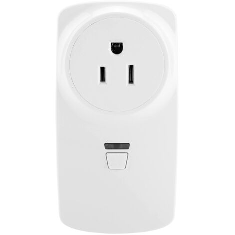 Enchufe inteligente con mando a distancia inalámbrico – Modelo WS-2024 – Interruptor inteligente para el hogar – Dimensiones: 5,6 x 11 x 6,5 cm – Blanco/Plástico – El conjunto incluye 1 enchufe + 1 ma