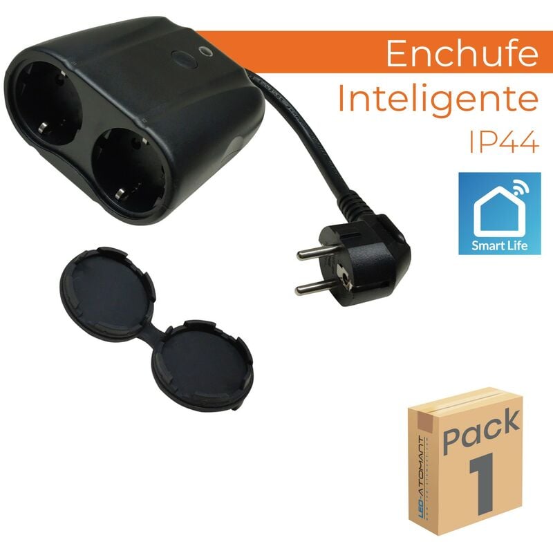 Led Atomant Sl - Prise intelligente extérieure Dual WiFi 16A 4000W. Smart Life ou Tuya App. Lot de 1 u.