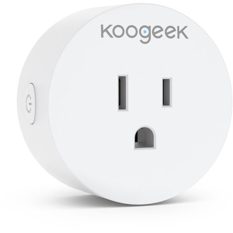 Enchufe inteligente Wi-Fi (2200 W) con control por voz y temporizador, compatible con Amazon Alexa a través de la aplicación Koogeek Life para la automatización del hogar, enchufe estadounidense (100–
