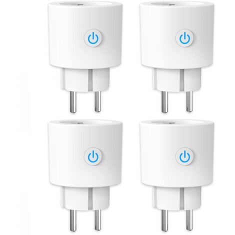 Enchufe inteligente WiFi de 16 A con medición de consumo de energía, compatible con Alexa/Google Home, control por aplicación, horarios y temporizador.