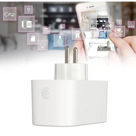 Enchufe inteligente WiFi, enchufe WiFi doble, doble derivación, control por voz, temporizador, enchufe inteligente 2 en 1, CA 220 V - Trimec