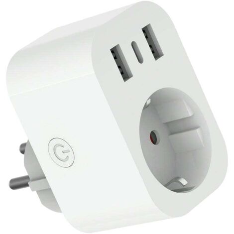 Enchufe inteligente wifi matel 2 usb + 1 type c 16a 230v