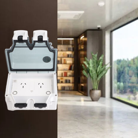 Enchufe inteligente WiFi tipo 86, IP66, resistente al agua, para uso exterior, con control por aplicación, 15 A, 3750 W