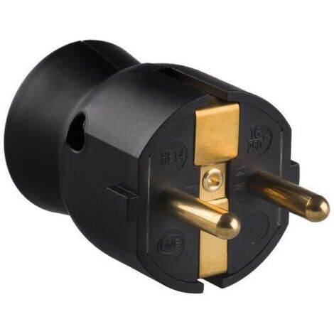 Enchufe macho de Legrand  Negro