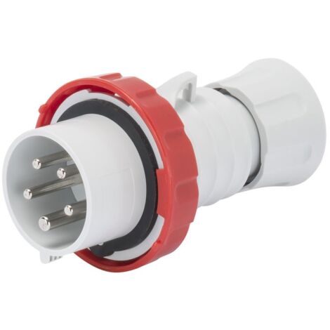 Enchufe móvil Gewiss 3P+E+N 16A IP67 rojo 380V GW60031H
