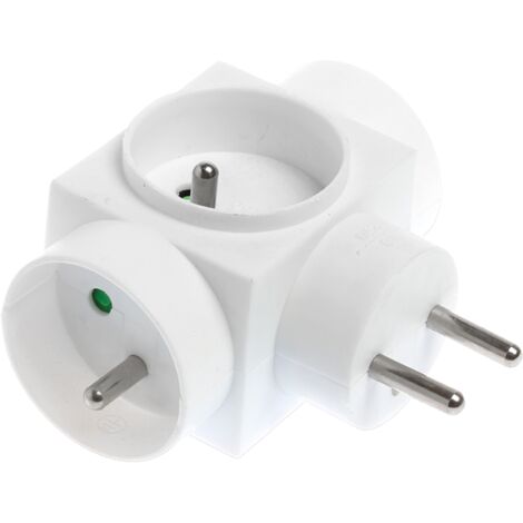 Enchufe múltiple 2P+T 16A - 3 salidas laterales