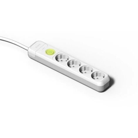 Enchufe Múltiple 4 Tomas TT Blanca con Interruptor 3m Famatel 2628/3