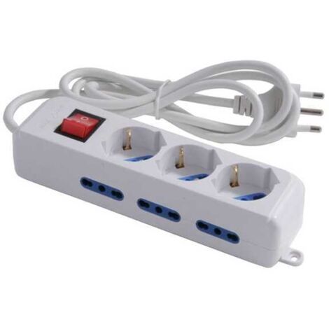 Enchufe múltiple 6X2Ptos 3Xtom Lat Int Syntesy 00336