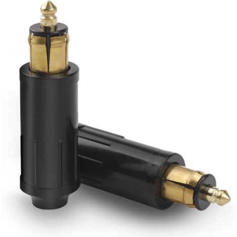 Enchufe para encendedor de cigarrillos Conector DIN macho 12v 2 piezas Adaptador DIN Motocicleta Automóviles europeos Reemplazo para encendedor de cigarrillos DIN Compatible