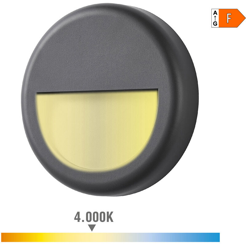 

EDM Aplique led 6w 70 lumens 4.000k luz dia ip65 redondo edm