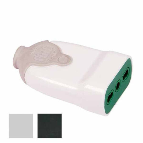 Enchufe recto 10/16A+T Negro 81001 Fme