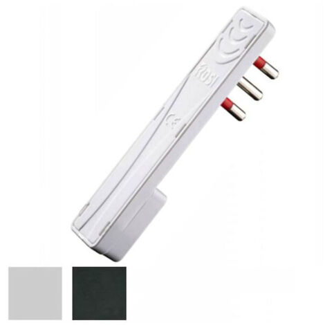 Enchufe recto 10A+T Blanco ultrafino Rosa