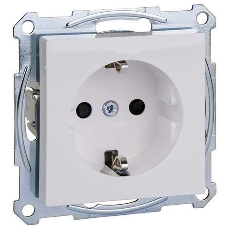 Enchufe schuko completo Serie Elegance de Schneider  Blanco