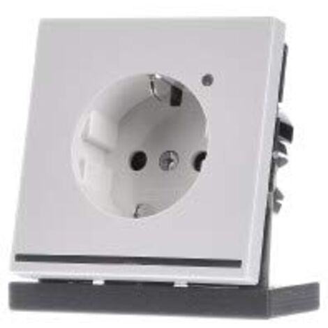 ENCHUFE SCHUKO® CON LUZ LED. LS BL. ALPI JUNG LS1520-OWWLNW