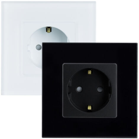 Enchufe Schuko con Marco PC Modern Blanco