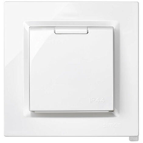 Enchufe schuko monobloc ip44 simon s10 blanco