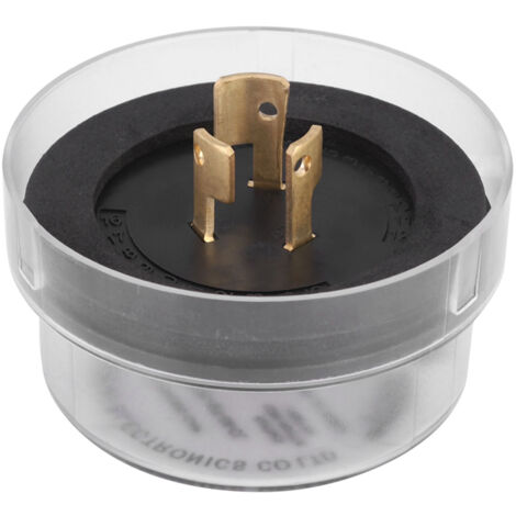 Enchufe temporal de 1800 VA con fotocélula, bloqueo giratorio, cápsula de protección contra cortocircuitos, LED, compatible con 120–480 V.