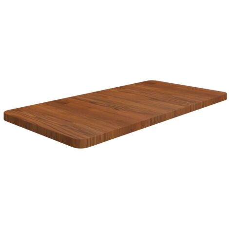 Encimera baño madera maciza tratada marrón oscuro 80x40x2,5 cm vidaXL