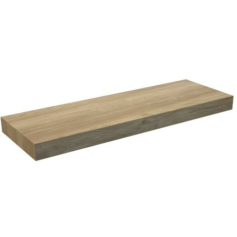 Encimera Baño Madera Suspendida  Espesor 8cm  Roble Natural 60 cm X 40 cm