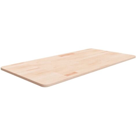Encimera de baño madera maciza sin tratar 100x50x1,5 cm