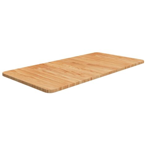 Encimera de baño marrón claro madera maciza tratada 80x40x1,5cm