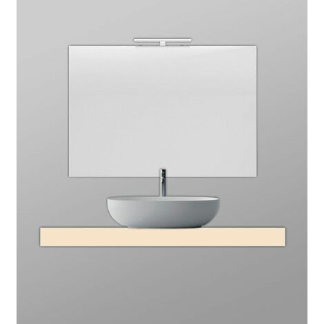 ENCIMERA DE BAÑO PARA LAVABO CON FALDÓN SOLID SURFACE CREMA
