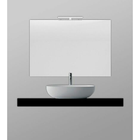 ENCIMERA DE BAÑO PARA LAVABO CON FALDÓN SOLID SURFACE NEGRO