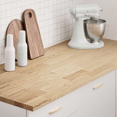 TORANA Encimera de cocina rectangular madera maciza roble