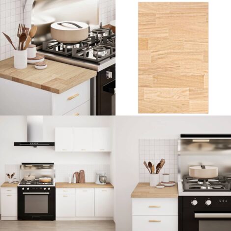 Encimera de cocina rectangular madera maciza roble - Encimera de roble - Encimera de madera