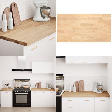 Encimera de cocina rectangular madera maciza roble - Encimera de roble - Madera maciza
