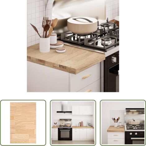 Encimera de madera -  Encimera de cocina rectangular madera maciza roble