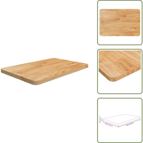 Encimera de madera - vidaXL Encimera baño madera maciza tratada marrón claro 60x40x2,5 cm - Superficie de baño