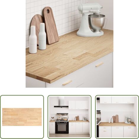 Encimera de roble -  Encimera de cocina rectangular madera maciza roble