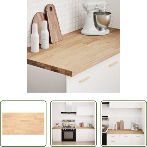 Encimera de roble -  Encimera de cocina rectangular madera maciza roble