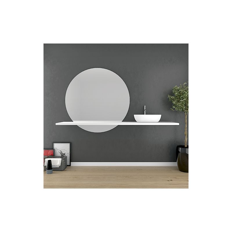 

Encimera para baño de 3cm SOLID SURFACE de resina con carga mineral Varias medidas y colores 120x46cm