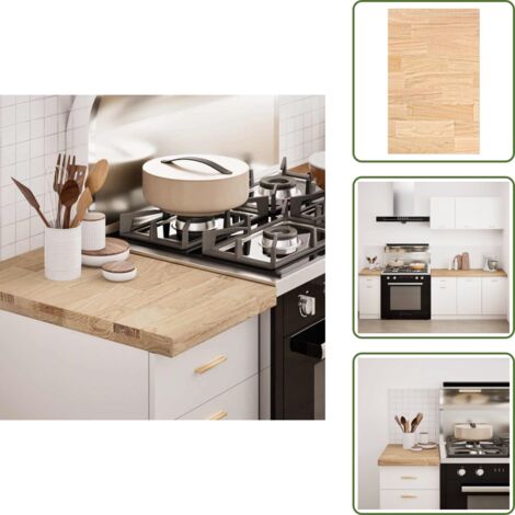 Encimera rectangular - vidaXL Encimera de cocina rectangular madera maciza roble - Cocina rústica