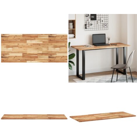 Encimera tocador baño madera acacia acabado aceite 140x60x2 cm - Madera de acacia - Acabado al aceite
