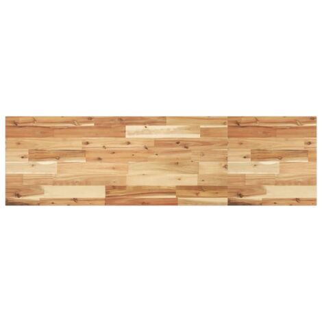Encimera tocador baño madera acacia acabado aceite 160x40x2 cm