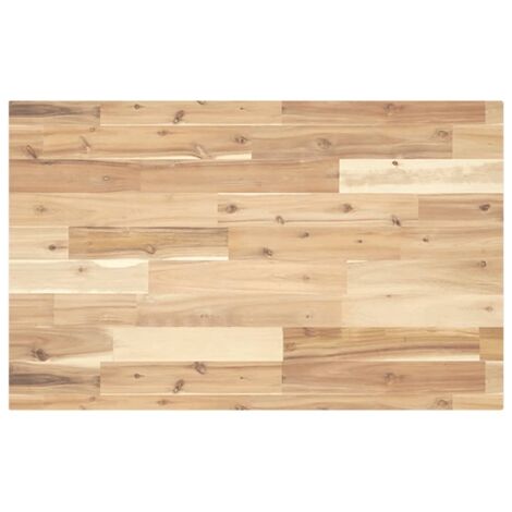 Encimera tocador baño madera acacia sin tratar 120x50x4 cm