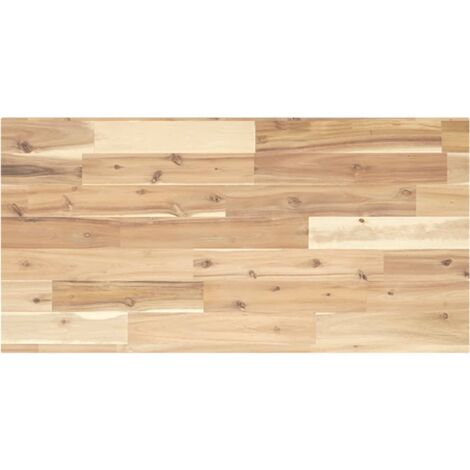 Encimera tocador de baño madera acacia sin tratar 100x40x2 cm