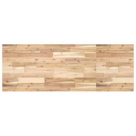 Encimera tocador de baño madera acacia sin tratar 120x50x2 cm