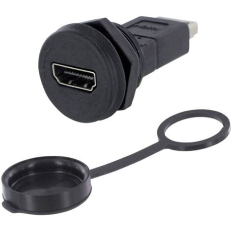 encitech 1310-1033-01 Adattatore HDMI Adattatore incasso Numero Poli (num): 19 Nero 1 pz.