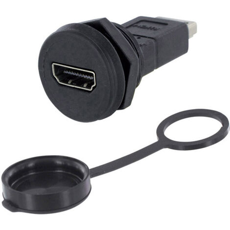 encitech 1310-1033-01 HDMI-Adapter Adapter, Einbau Polzahl: 19  Schwarz 1 St.