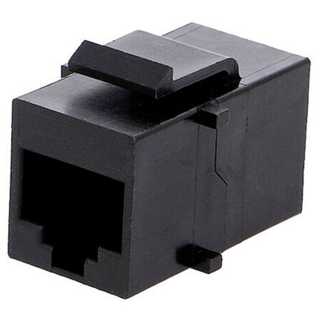 encitech 3101-8821 RJ45-Steckverbinder CAT 5 2101-0115-01 Doppelkupplung   Polzahl 8P8C Schwarz 1 St