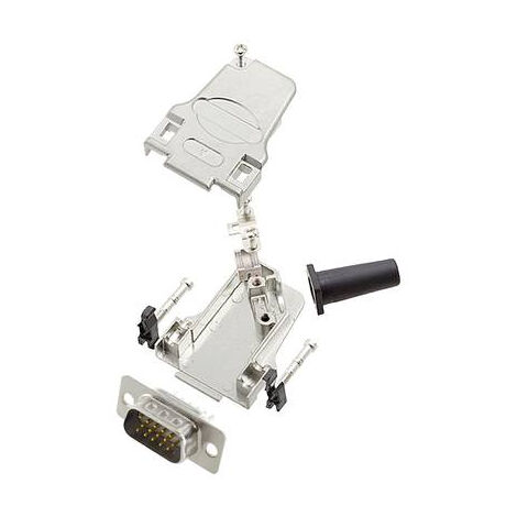 encitech D45ZF09-HDP15-W-K 6355-8064-01 Kit embase SUB-D mâle 45 ° Nombre de pôles: 15 fût à souder 1 pc(s) R539421