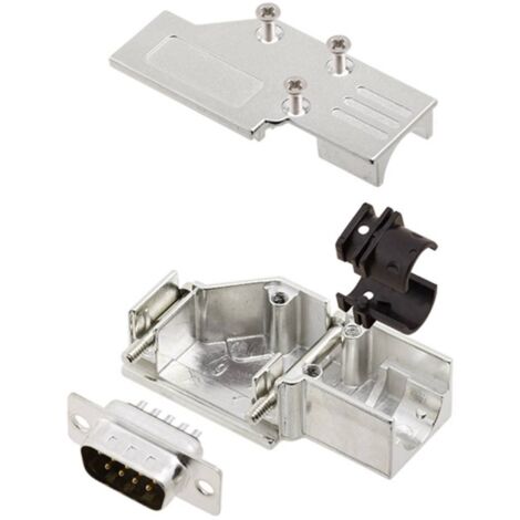 encitech DCMR-FK-09-DMP-K 6355-0065-21 KIT connettori maschio SUB-D 90 ° Numero Poli (num): 9 Punte a saldare 1 KIT